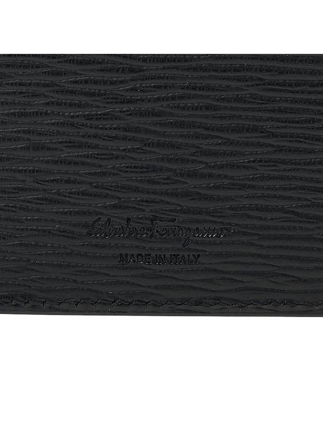 Gancini Pebble 3-Fold Card Wallet Black - SALVATORE FERRAGAMO - BALAAN 8