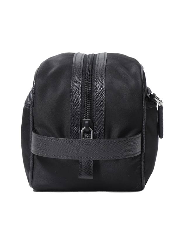 Triangle Logo Travel Nylon Pouch Bag Black - PRADA - BALAAN 5