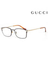 Eyewear Square Metal Glasses Black - GUCCI - BALAAN.