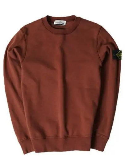 Compass Patch Crew Neck Sweatshirt Brick - STONE ISLAND - BALAAN 2