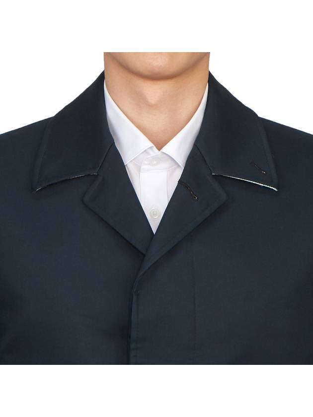 Men's Mackintosh Bal Collar Classic Single Coat Navy - THOM BROWNE - BALAAN 6