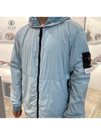 Wappen Patch Skin Touch Nylon Hooded Jacket Sky - STONE ISLAND - BALAAN 2