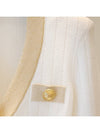 Women's Crop Knit Cardigan Ivory AF1KL013 KD74 - BALMAIN - BALAAN 3