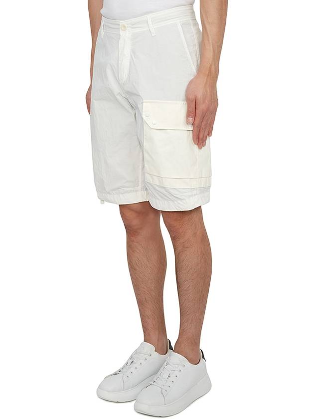 Nylon Tactel Cargo Bermuda Shorts White - TEN C - BALAAN 3