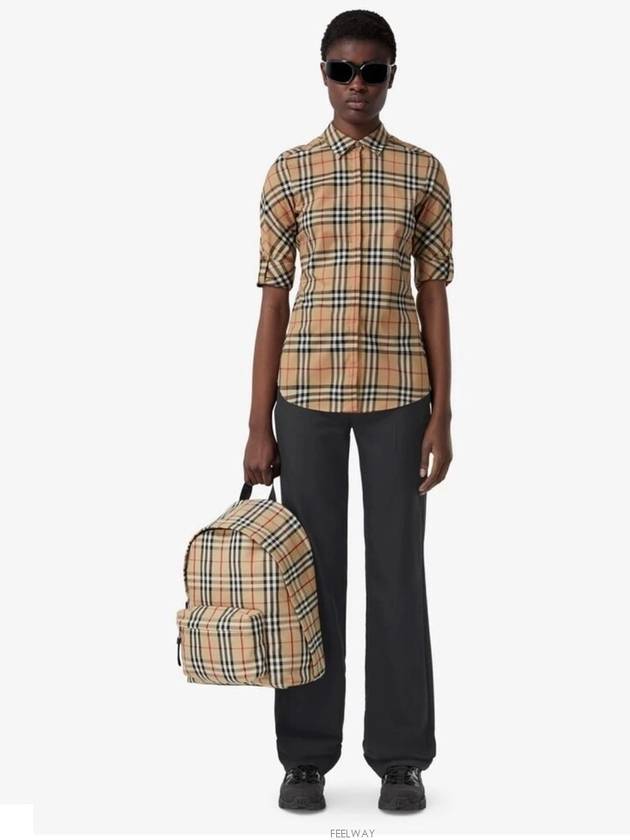 Lux You New Product Archive Beige Vintage Check Backpack 80161061 - BURBERRY - BALAAN 10