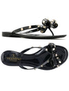 Rubber Rockstud Flip Flops Black - VALENTINO - BALAAN 2