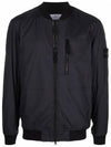 Skin Touch Nylon Garment Dyed Bomber Jacket Navy - STONE ISLAND - BALAAN 2