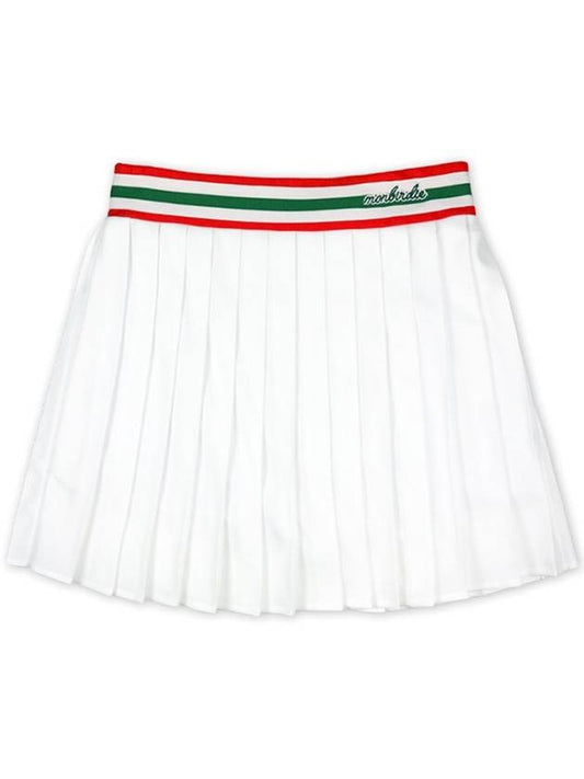 WAIST COLORED MESH SKIRT color line WHITE - MONBIRDIE GOLF - BALAAN 2