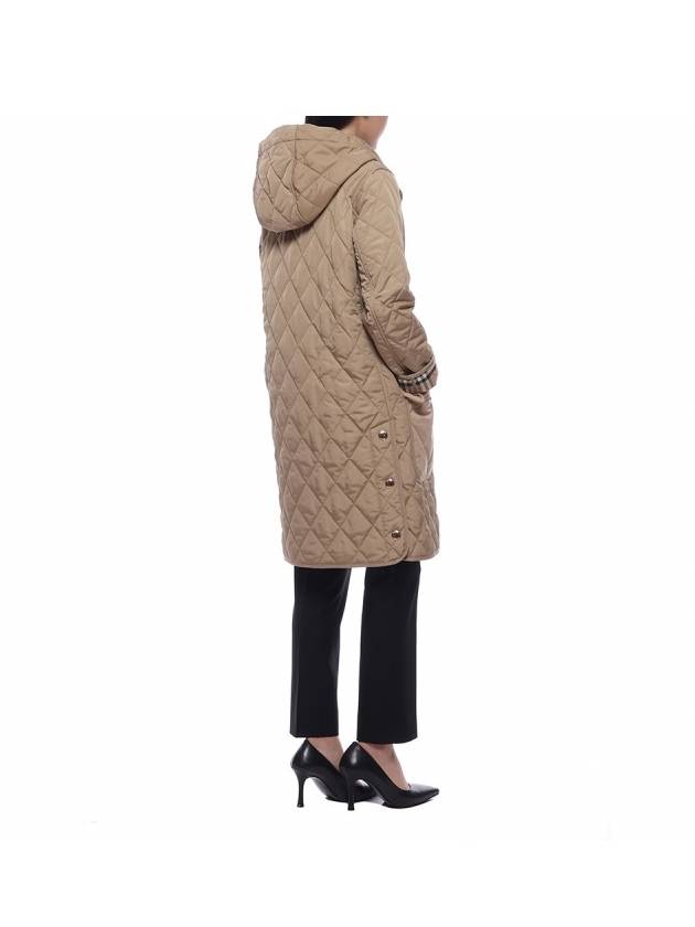 Diamond Quilted Hoodie Padding Archive Beige - BURBERRY - BALAAN 7