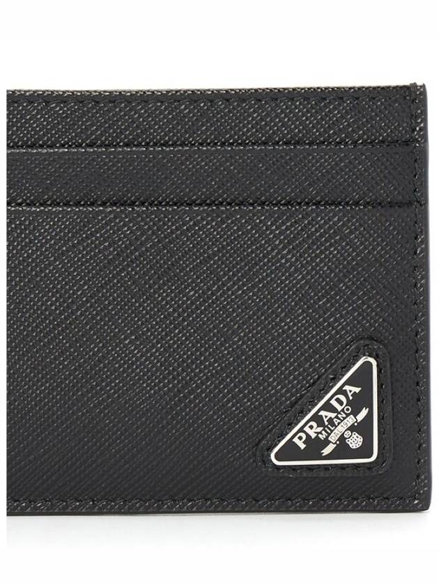 Saffiano Leather Card Holder Black - PRADA - BALAAN 5