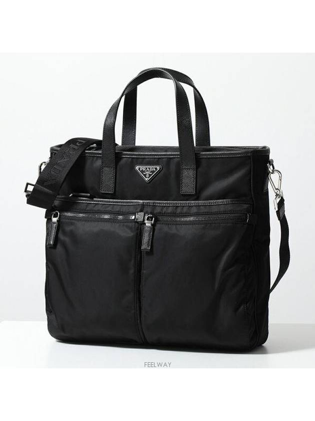 Re-Nylon Saffiano Tote Bag Black - PRADA - BALAAN 2