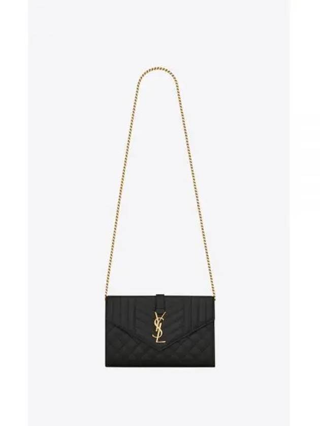 Cassandre Monogram Chain Cross Bag Black - SAINT LAURENT - BALAAN 2