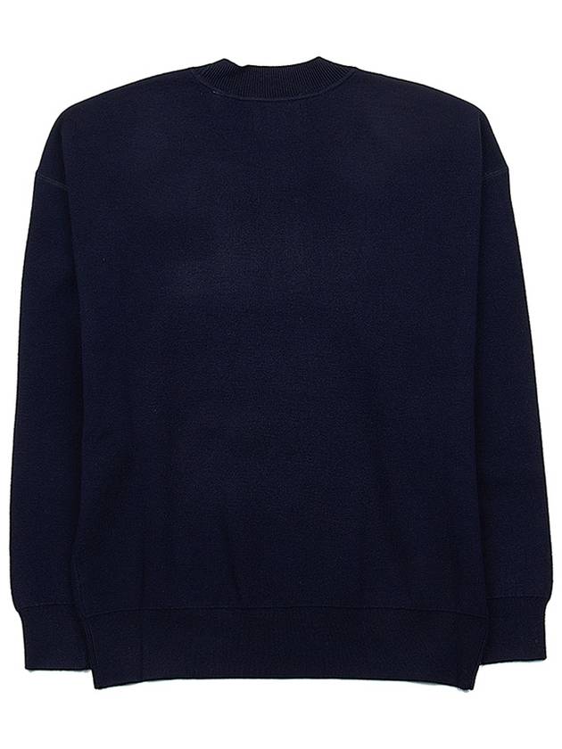 Ateley Logo Cotton Sweatshirt Midnight - ISABEL MARANT - BALAAN 3