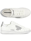 Women's Boxer Logo Low Top Sneakers White - DSQUARED2 - BALAAN.