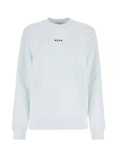 Micro Logo Print Sweatshirt White - MSGM - BALAAN 2