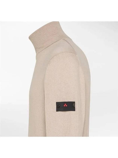 GORRAN Cotton Wool Mix Logo Patch Turtleneck Knit Beige - PEUTEREY - BALAAN 2