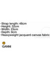 Logo Banner Jacquard Medium Tote Bag Cross Bag A4338 840 - GANNI - BALAAN 5