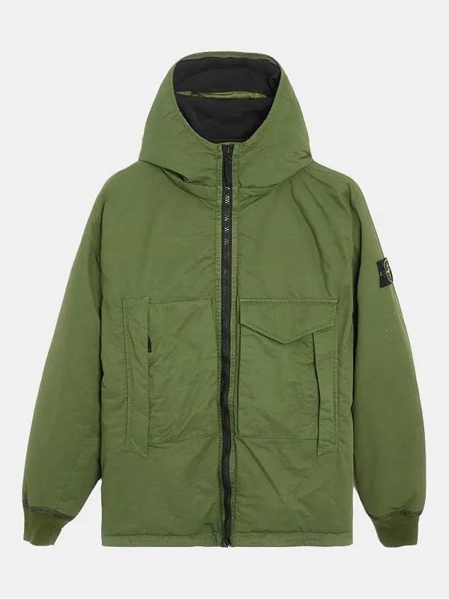 Opaque Nylon Twill Down Padded Green - STONE ISLAND - BALAAN 4