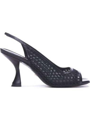 23FW Women's Leather Mesh Pumps SE024 CAYMAN XCURVE 85 OMSBLK black BPG - STUART WEITZMAN - BALAAN 1