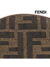 Baguette Small  FF Jacquard Fabric Pouch Bag Brown - FENDI - BALAAN 5