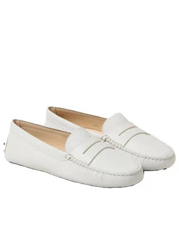 Women's Gommino Leather Driving Shoes White - TOD'S - BALAAN 2