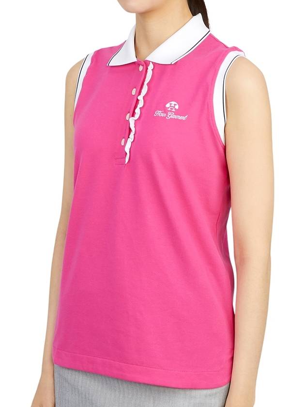 Golf Wear Sleeveless T-Shirt HHW 2A AP53 PINK - HORN GARMENT - BALAAN 2