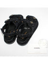 Sandals Printed Denim Black - CHANEL - BALAAN 6