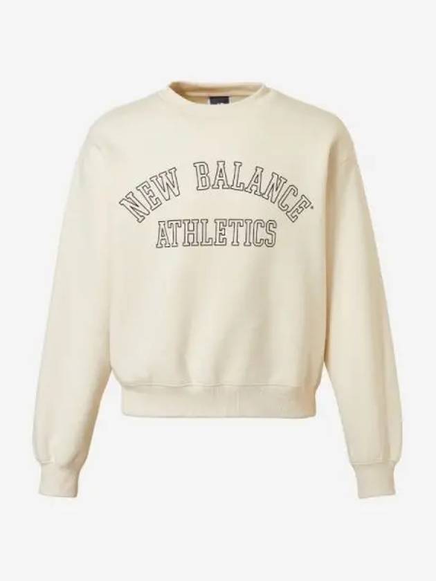 Woman Arch Graphic Sweatshirt 35 Beige - NEW BALANCE - BALAAN 1