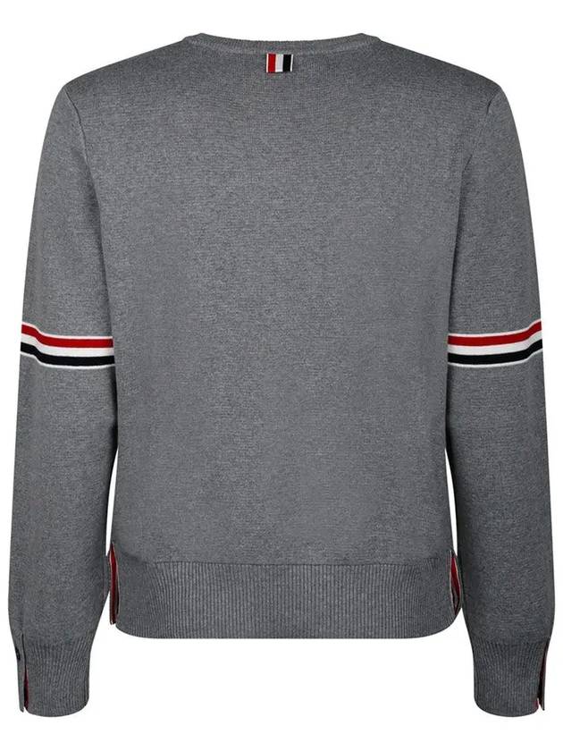 Men's Milan Stitch Armband Crew Neck Knit Top Light Grey - THOM BROWNE - BALAAN 3