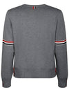 Men's Milan Stitch Armband Crew Neck Knit Top Light Grey - THOM BROWNE - BALAAN 3