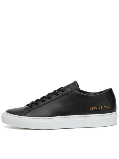 Achilles White Sole Low Top Sneakers Black - COMMON PROJECTS - BALAAN 2