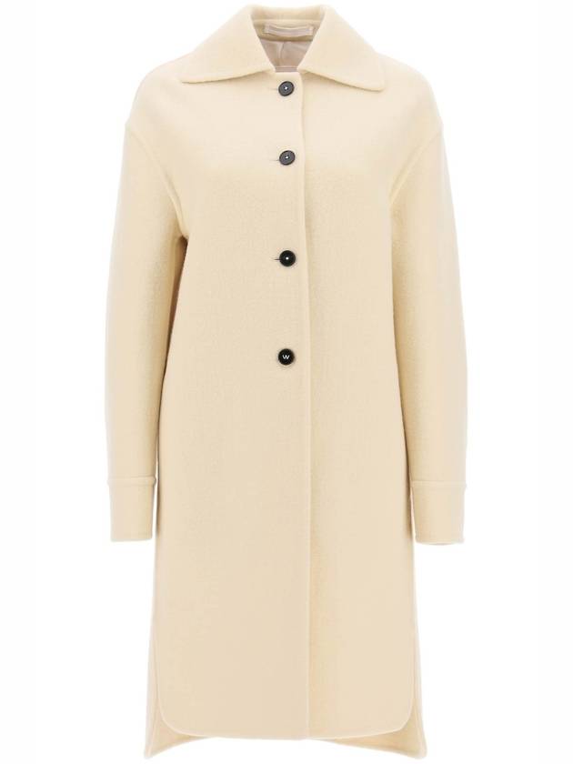 deconstructed coat in virgin wool - JIL SANDER - BALAAN 1