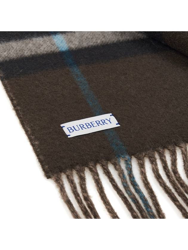 Check EKD Embroidered Reversible Cashmere Scarf Snug - BURBERRY - BALAAN 9