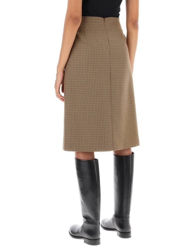 houndstooth a-line skirt with emblem buckle - BALLY - BALAAN 3