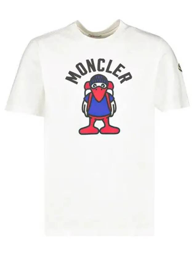 Logo Cotton Short Sleeve T-shirt White - MONCLER - BALAAN 2