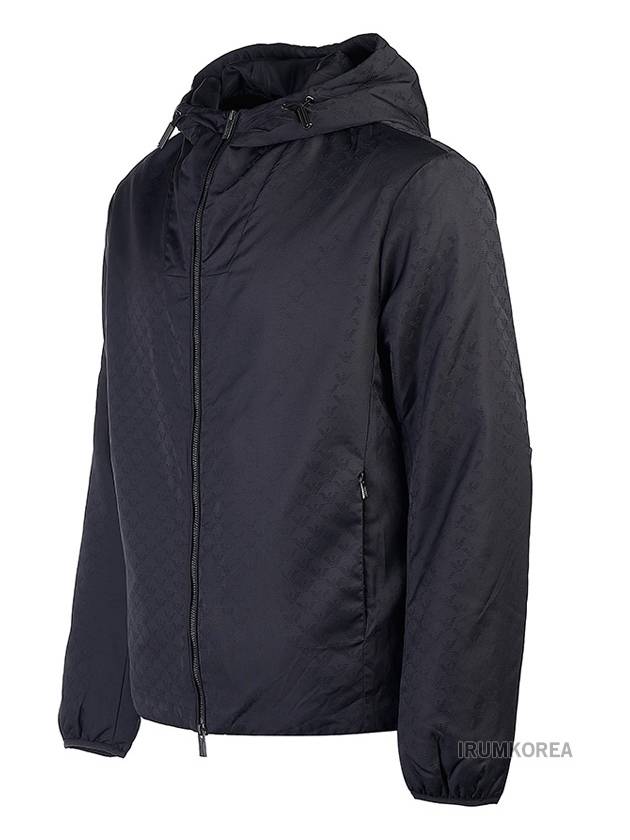 All-Over Jacquard Hooded Jacket Black - EMPORIO ARMANI - BALAAN 3