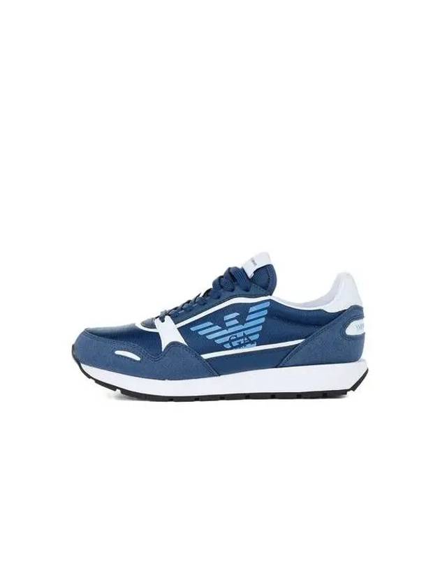 Women s Eagle Overlay Nylon Sneakers Blue 270979 - EMPORIO ARMANI - BALAAN 1