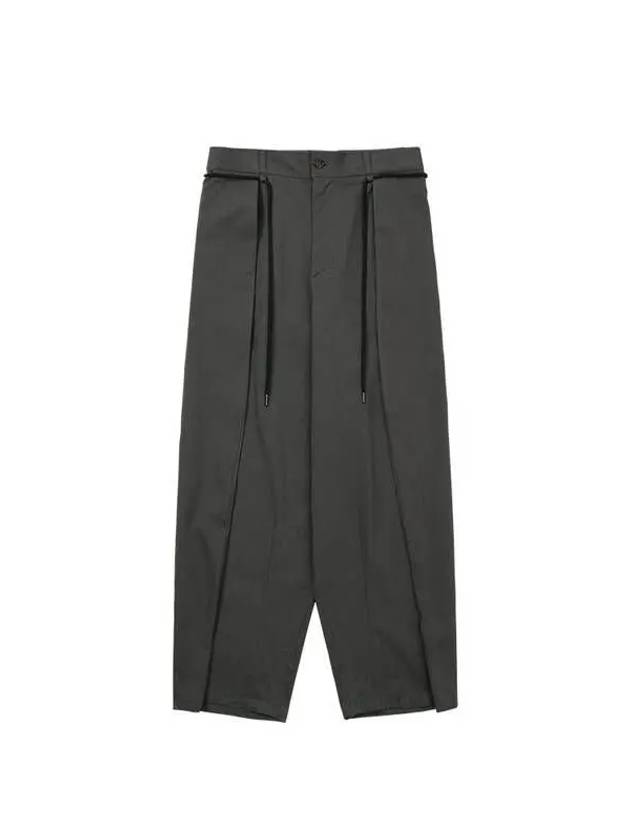 One Tuck Oversized Cotton Pants CHARCOAL - AJOBYAJO - BALAAN 1