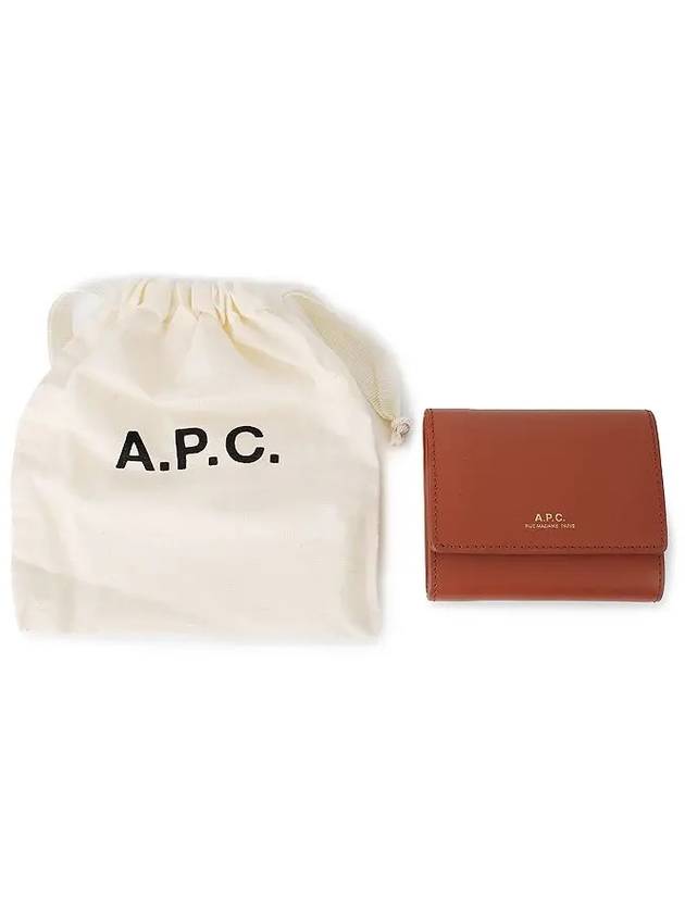 Royce Small Compact Half Wallet Brown - A.P.C. - BALAAN 8