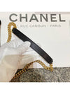 Boy Flap Chain Grained Calfskin Coin Case Gold Black - CHANEL - BALAAN.