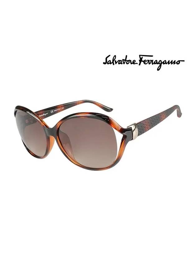 Eyewear Oval Sunglasses Brown - SALVATORE FERRAGAMO - BALAAN 2