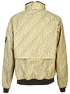 Wappen Geometric Zip-up Jacket Light Khaki - STONE ISLAND - BALAAN 4