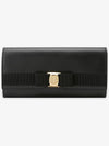 Vara Bow Continental Long Wallet Black - SALVATORE FERRAGAMO - BALAAN 2