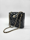 CC logo two way patent chain bag gold black - CHANEL - BALAAN 10