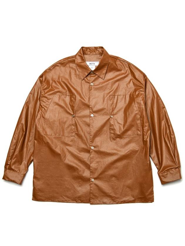 Women's Fake Leather Shirt Brown - MOTH - BALAAN 3