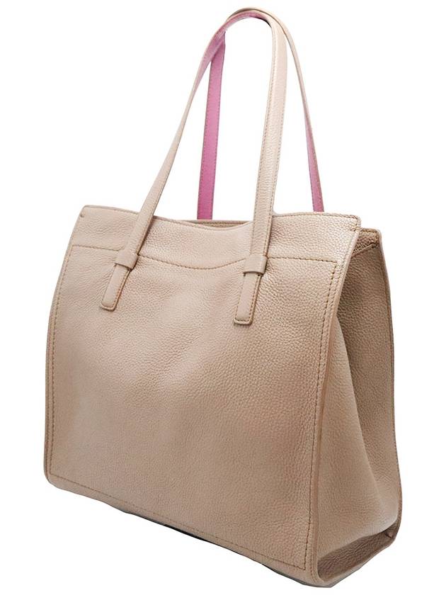 Ferragamo 21 F215 Beige Calfskin Gold Plated Gancini Amy Large Shoulder Bag - SALVATORE FERRAGAMO - BALAAN 4