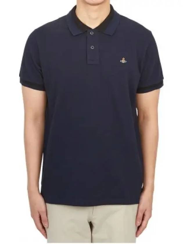 Classic ORB Logo Polo Shirt Navy - VIVIENNE WESTWOOD - BALAAN 2