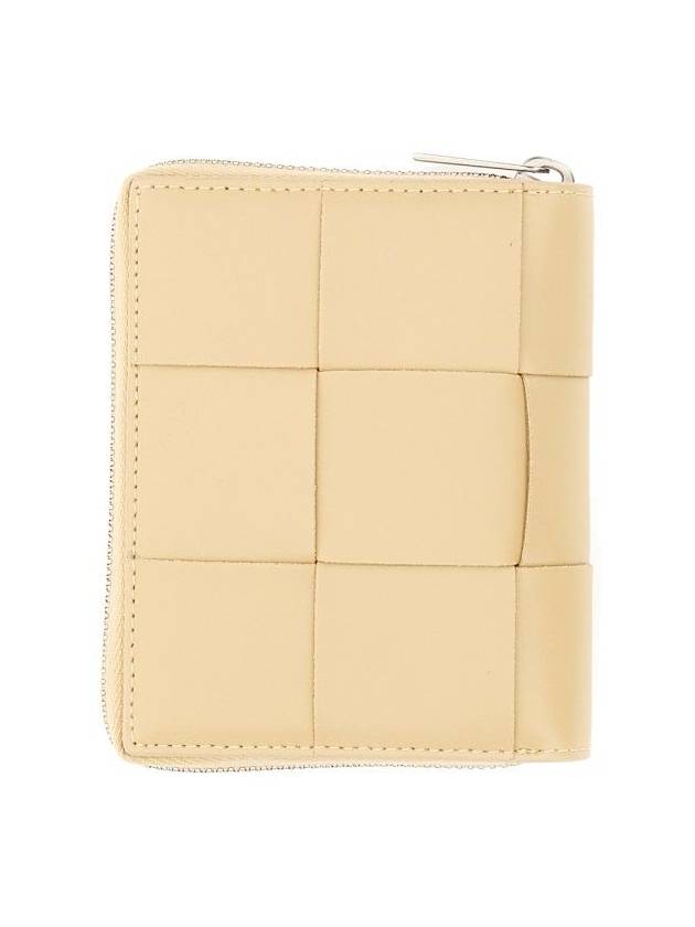 Around Zipper Halfwallet Beige - BOTTEGA VENETA - BALAAN 5