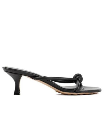 Blink Leather Sandal Heels Black - BOTTEGA VENETA - BALAAN 1