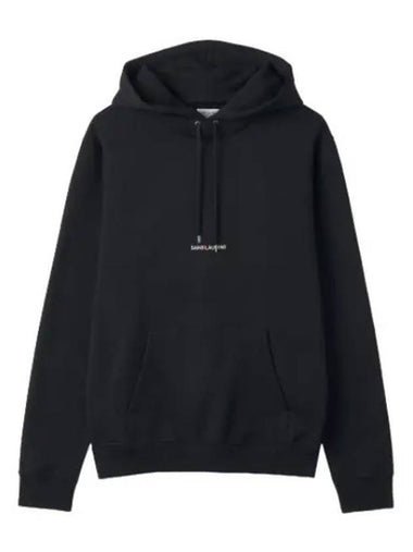 Logo Rib Gauche Hood Black - SAINT LAURENT - BALAAN 1